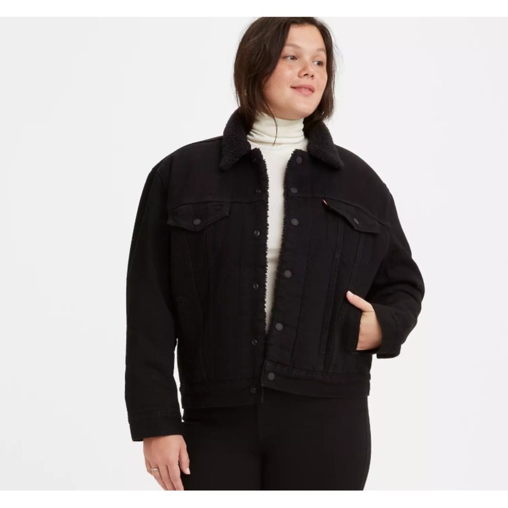 Levi's Women's Ex-Boyfriend Sherpa Trucker Jacket 361370015 Medium - Picture 3 of 7